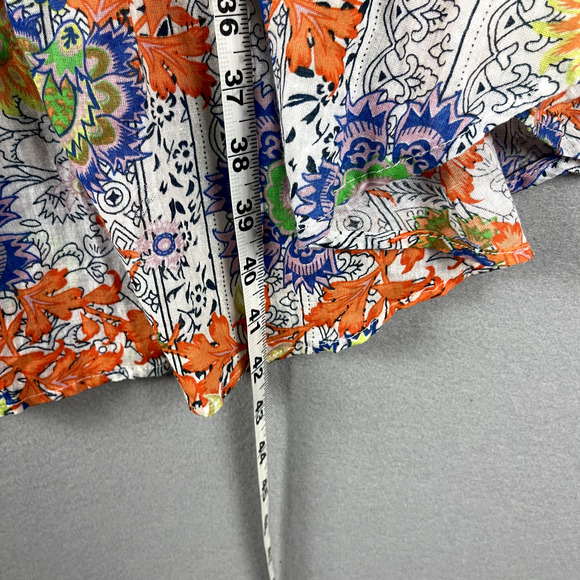 Ruby Yaya Floral Dress Womens XL V Neck Tassel Smocked Boho Peasant Colorful - Picture 11 of 16